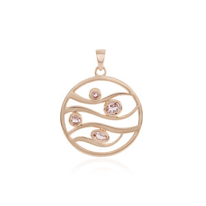 Zilveren hanger met een roze toermalijn (MONOSONO COLLECTION) 5828LK