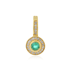 Russian Emerald Silver Pendant 5875JG