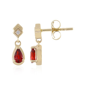 9K Tanzanian Ruby Gold Earrings 5889PM