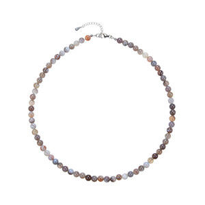 Botswana Agate Silver Necklace 6080PS