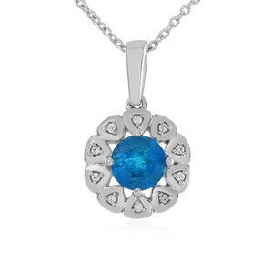Neon Blue Apatite Silver Necklace 6146HQ