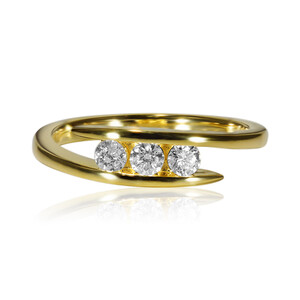 18K VVS1 (E) Diamond Gold Ring (adamantes [!]) 6188TV