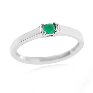 Colombian Emerald Silver Ring 6253JG