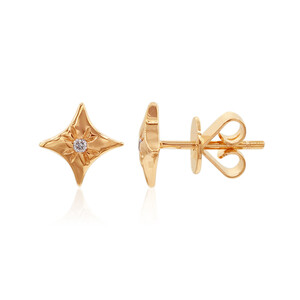 18K I3 Argyle Pink Diamond Gold Earrings (Mark Tremonti) 6282CZ