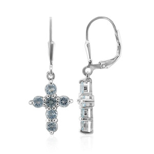 Sky Blue Topaz Silver Earrings 6336VQ