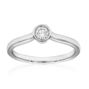 SI2 (G) Diamond Platinium Ring 6358KM