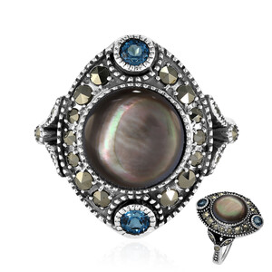Zilveren ring met een parelmoer (Annette classic) 6409SI