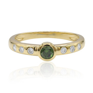 Gouden ring met een groene VS1 diamant (Annette) 6442TY