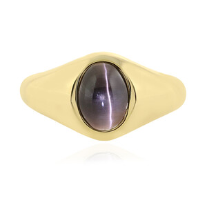 Zilveren ring met een kattenoog-sillimaniet 6491BS