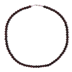 Indian Garnet Silver Necklace 6531TU