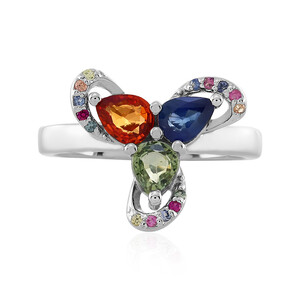 Fancy Sapphire Silver Ring 6563WH