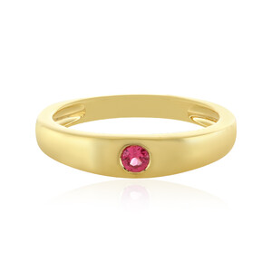 Zilveren ring met een roze spinel 6567OZ