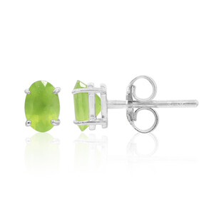 Zilveren oorbellen met Braziliaanse Groene Opalen 6753JM
