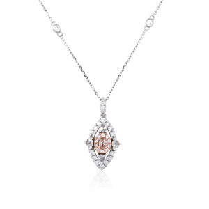14K I1 Pink Diamond Gold Necklace (CIRARI) 6859PQ