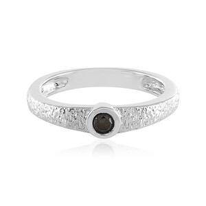 Black Diamond Silver Ring 6967AB