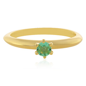Ethiopian Emerald Silver Ring 7034FZ