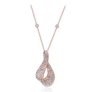 14K I1 Pink Diamond Gold Necklace (CIRARI) 7232QF