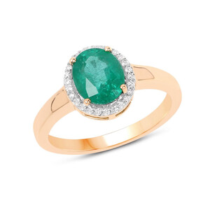 Gouden ring met een Zambia-smaragd 7245IL