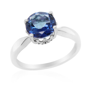 Zilveren ring met een Koningsblauwe Topaas 7278AT