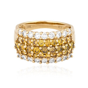Gouden ring met SI2 Oranje Diamanten (CIRARI)  7325SJ