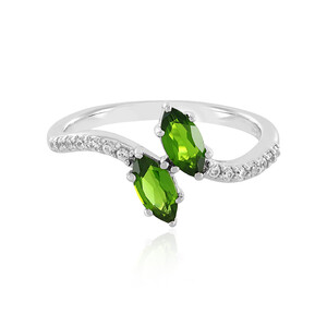 Russian Diopside Silver Ring 7466JT