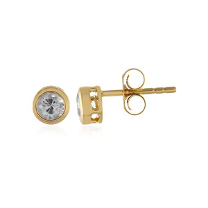 9K Zircon Gold Earrings 7481CI