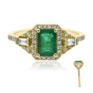 Gouden ring met een AAA Zambia smaragd (CIRARI) 7492IH