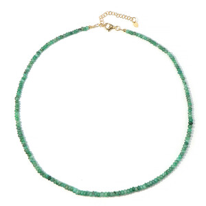 Emerald Silver Necklace 7577OH