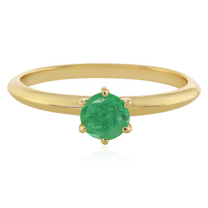 9K Ethiopian Emerald Gold Ring 7689YO