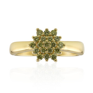Gouden ring met gele VS1 diamanten (Annette)