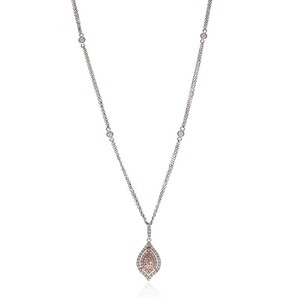 Gouden halsketting met een I1 Roze Diamant (CIRARI) 7881VZ