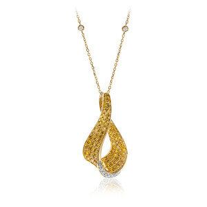 Gouden halsketting met SI2 Oranje Diamanten (CIRARI)  8007GX
