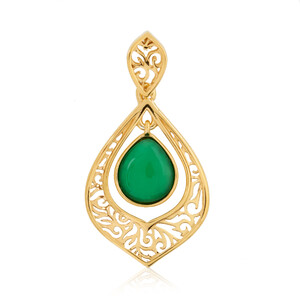 Green Agate Silver Pendant (dagen) 8055IA