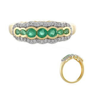 Brazilian Emerald Silver Ring 8077LO