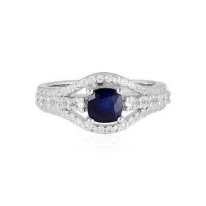 Royal Blue Spinel Silver Ring 8115QQ