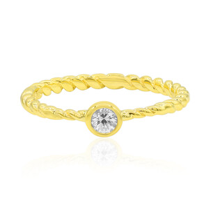 9K White Sapphire Gold Ring 8200VE