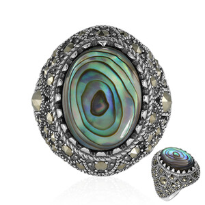 Zilveren ring met een Abalone schelp (Annette classic) 8242WI