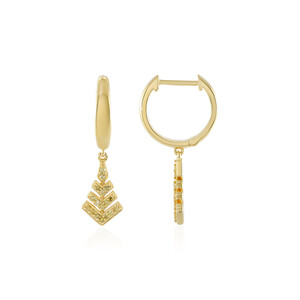 I2 Yellow Diamond Silver Earrings 8307DT