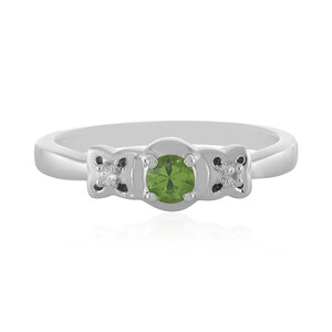 Ceylon Green Zircon Silver Ring 8427GE