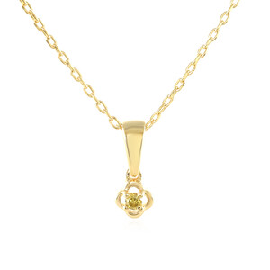 I3 Yellow Diamond Silver Necklace 8469SM