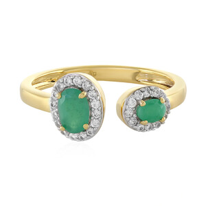 Socoto Emerald Silver Ring 8508QG