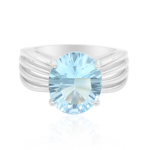 Zilveren ring met een hemel-blauwe topaas 8513QO