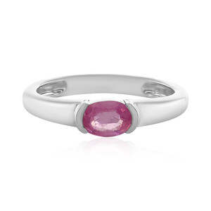 Madagascar Pink Sapphire Silver Ring 8532AL