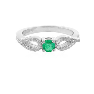 Colombian Emerald Silver Ring 8700SC