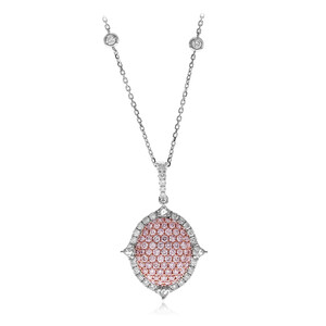 Gouden halsketting met I1 Roze Diamanten (CIRARI) 8812IF