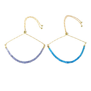 Zilveren armband met neon blauwe apatieten 8911WG