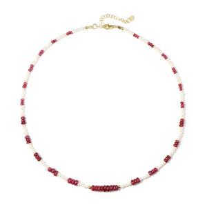 Ruby Silver Necklace 8959XQ