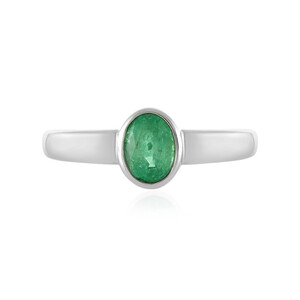 Zilveren ring met een Ethiopische smaragd 8963GF