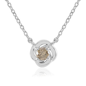 I3 Champagne Diamond Silver Necklace 9034TU