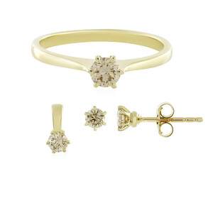 9K SI2 Brown Diamond Gold Ring 9190AQ